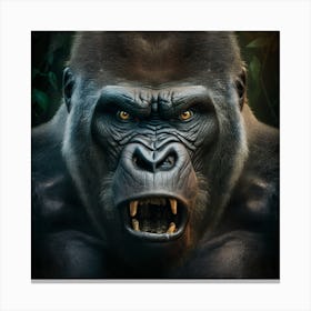 Gorilla In The Jungle 5 Canvas Print