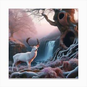 Deer In The Forest 14 Canvas Print