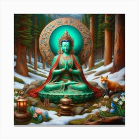 Green Tara in the Forest Canvas Print