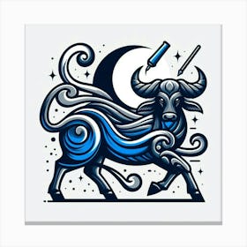 Zodiac Bull Canvas Print