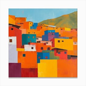 Abstract Travel Collection La Paz Bolivia 3 Canvas Print