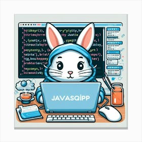 Javascript Bunny Canvas Print