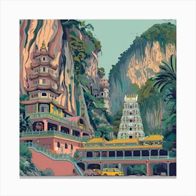 Batu Caves Asian Temple Canvas Print