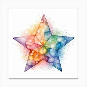 Rainbow Star Canvas Print