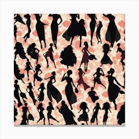 Silhouettes Of Women 1 Canvas Print