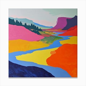 Colourful Abstract Yellowstone National Park 4 Canvas Print