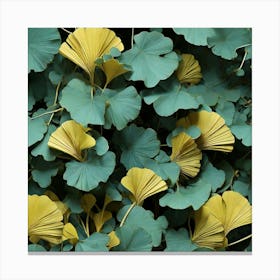 Tropical leaves of ginkgo biloba 11 Canvas Print