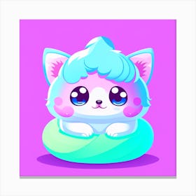 Kawaii Cat Canvas Print