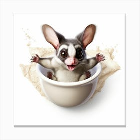 Possum In A Cup Canvas Print