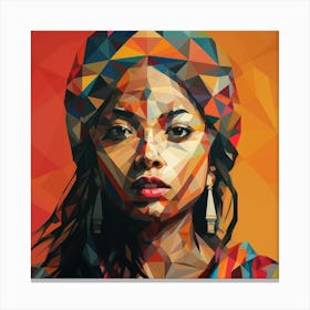 Geometric Nepalese Woman 01 Canvas Print