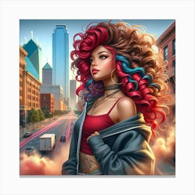 Girl In The City 1 Canvas Print