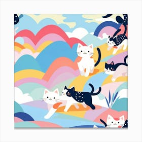 Kawaii Cats Canvas Print