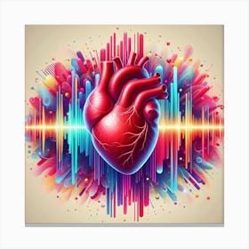 Heart And Brain - Heart Beat Canvas Print