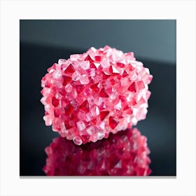 Pink Crystal Cube Canvas Print