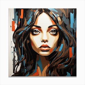 Portrait in Boho style Canvas Print