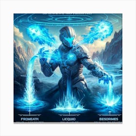 Cascade Guardian Water Shifting Sci Fi Canvas Print