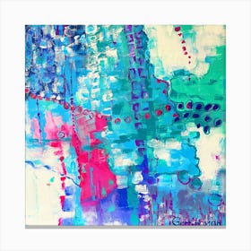 Abstract in Blues Painting Canvas Print