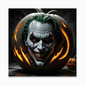 Joker Pumpkin 4 Canvas Print