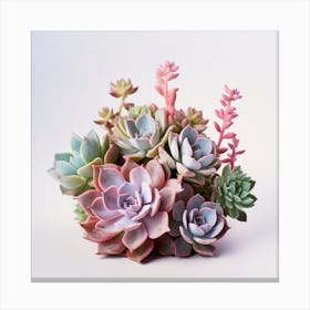 Colorful Succulents 3 Canvas Print