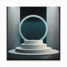 Stage With A Circle Canvas Print