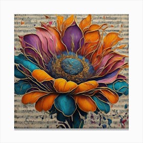 Flower Of Music 2 Canvas Print