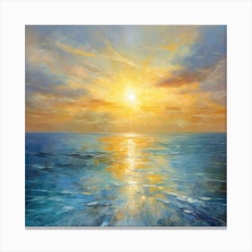 Sunset Over The Sea 2 Canvas Print