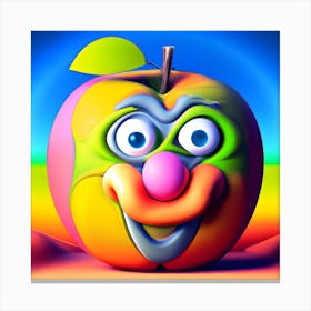 Clown Apple 1 Canvas Print