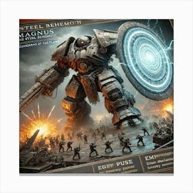 Magnus Steel Behemoth Iron Commonwealth Canvas Print