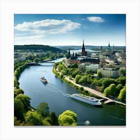 Architecture Tour Tourism River Capital Boat Skyline Scenic Vacancy Green Popular Road Wa (11) Canvas Print