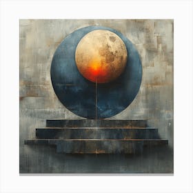 Abstract Moon Canvas Print