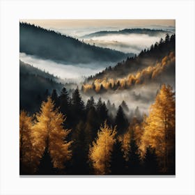 Abstract Golden Forest (34) Canvas Print