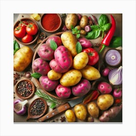 Vegetables In A Bowl Canvas Print