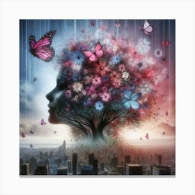 Butterfly Tree Of Life Canvas Print