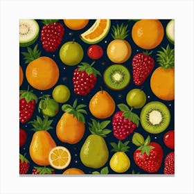 Fruit Seamless Pattern 2 Canvas Print