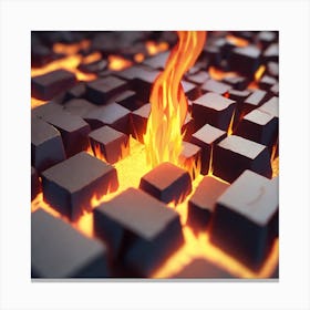 Fire And Lava Canvas Print