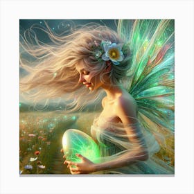 Fairy In The Meadow 3 Canvas Print