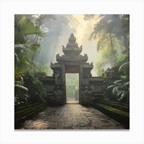 Temple In The Jungle 12 Canvas Print