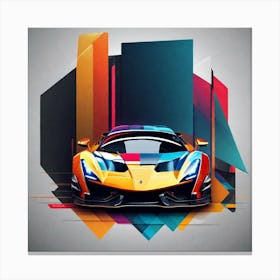 Abstract Car Painting 1 Canvas Print