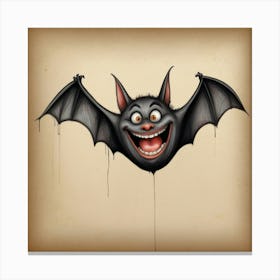 Bat Stock Videos & Royalty-Free Footage Canvas Print