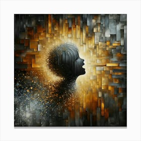 Abstract Of A Person's Head Canvas Print