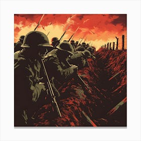 Wwii Trench Canvas Print