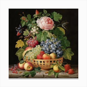 A collection of different delicious fruits 17 Canvas Print