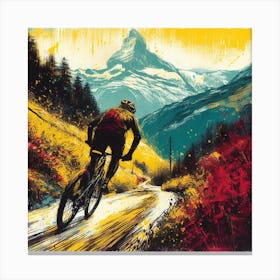 Every day life. Bike tour in the French Alps Canvas Print