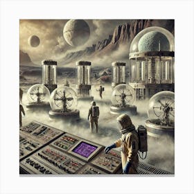 Venusian Engineers Environmental Manipulation Equipment Converted Canvas Print