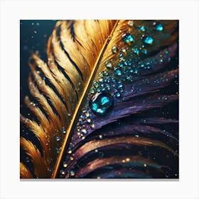 gilded feather adorned Canvas Print