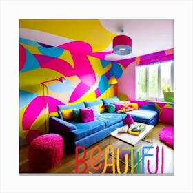 Beautiful Living Room 1 Canvas Print