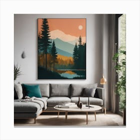 Mountain Landscape Canvas Art Canvas Print