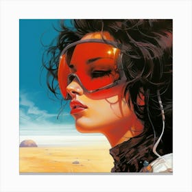 Girl In Goggles Canvas Print