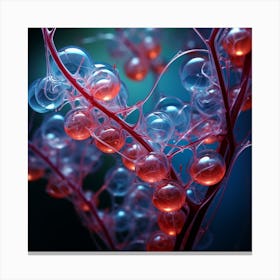 Translucent Filament Microtubule Predatory Berries Canvas Print
