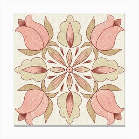 Vintage Pink Tulip Canvas Print